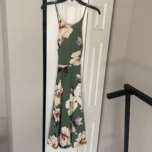 High neck midi dress